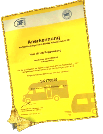 Anerkennung Urkunde 2017 Anerkennungsurkunde
